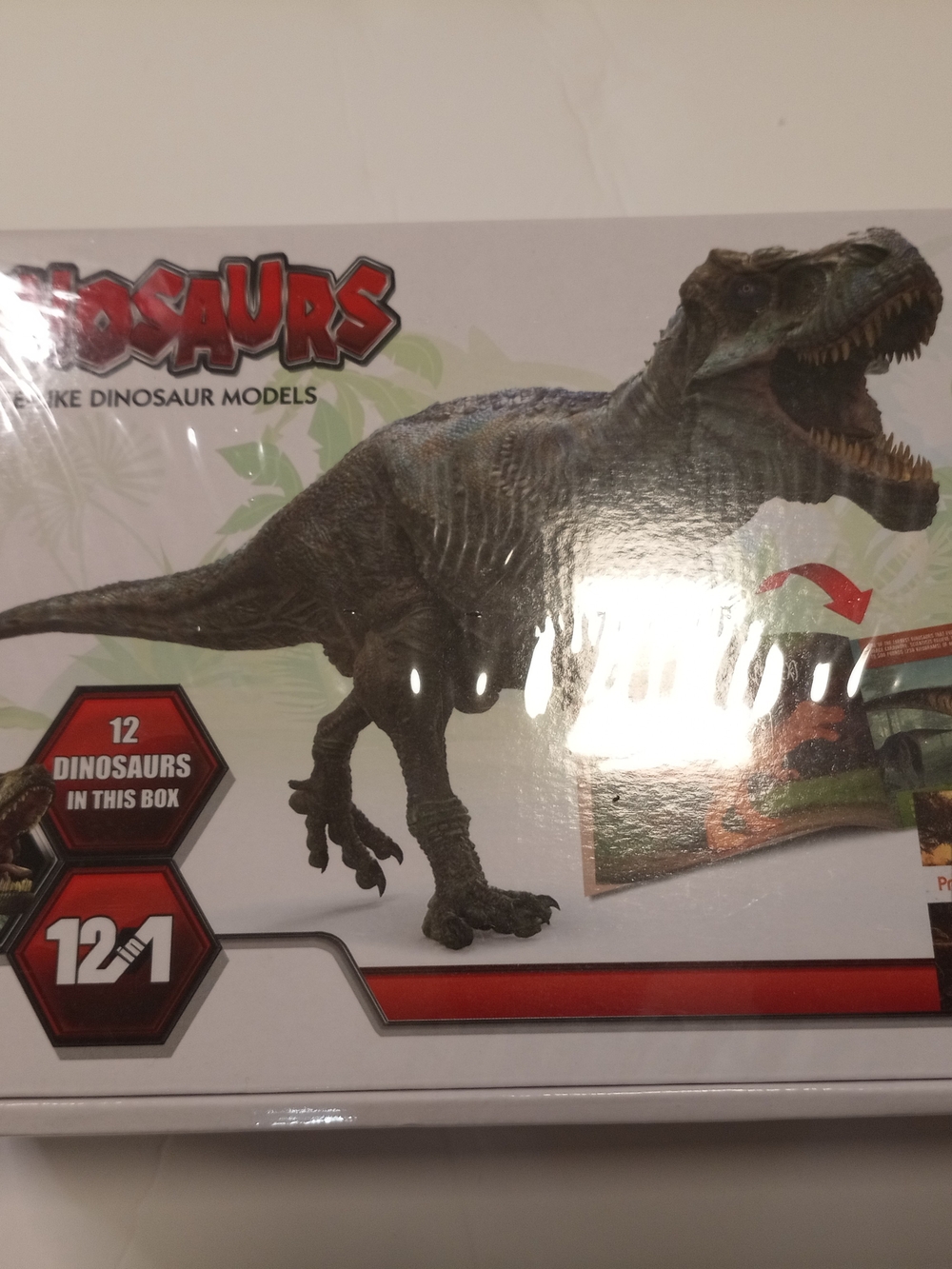 Kids Dinosaur Toy Figure - Green T. Rex Playset
